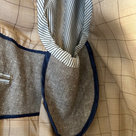 Stafford Tailored Culture Tan Sport Coat Two Button Linen/Cotton 44S Immaculate! - Picture 11 of 12